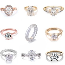 莫桑戒指主石1克拉K金戒指钻戒首饰碎钻小众特别女款珠宝戒指饰品