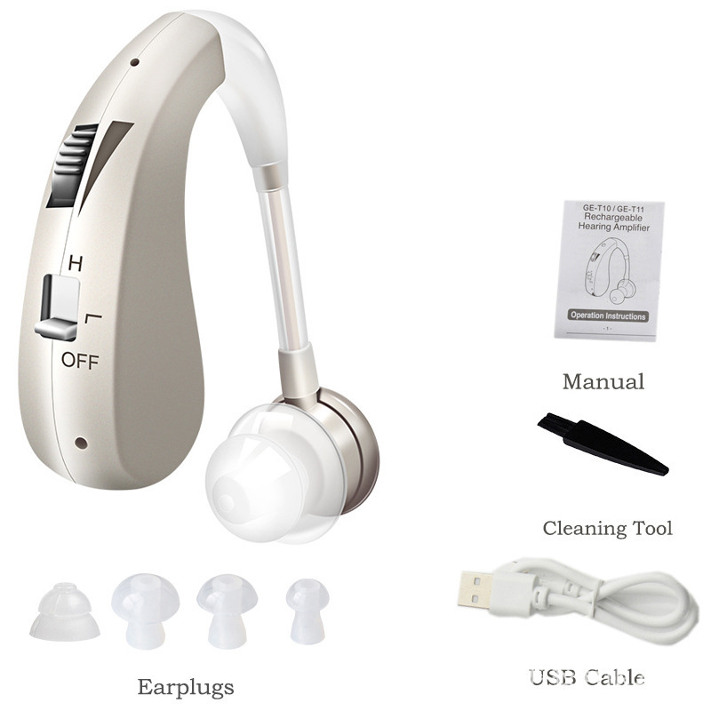 【ランニングモデル】補聴器 USB充電式サウンドアンプ イヤーフック型補聴器ヘッドフォン サウンドコレクター 外国貿易|undefined