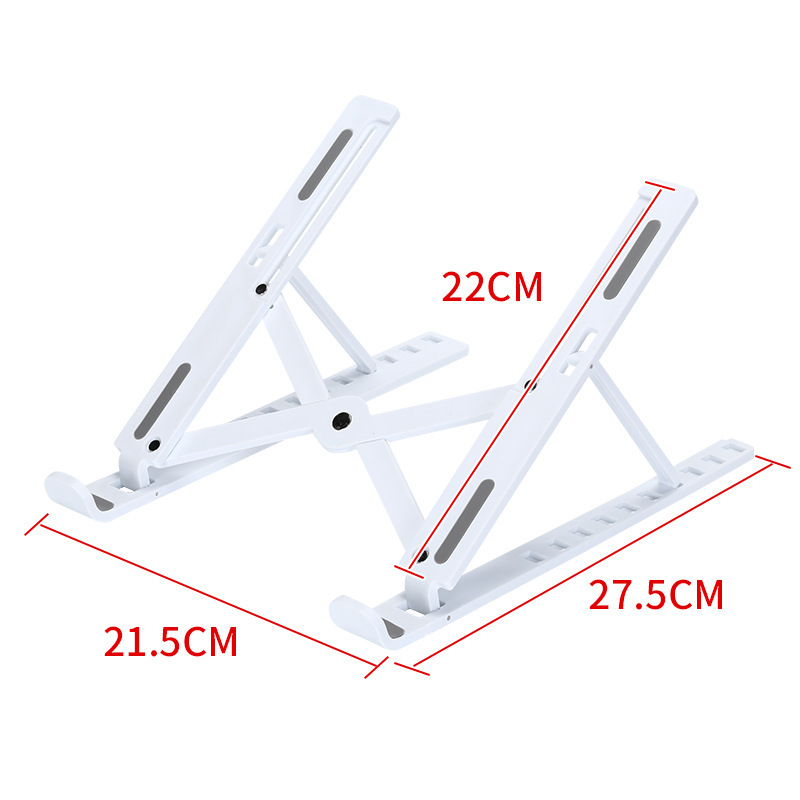 Soporte de plástico para computadora portátil, disipación de calor universal, elevador portátil ajustable, plegable, puede almacenar 10 marchas