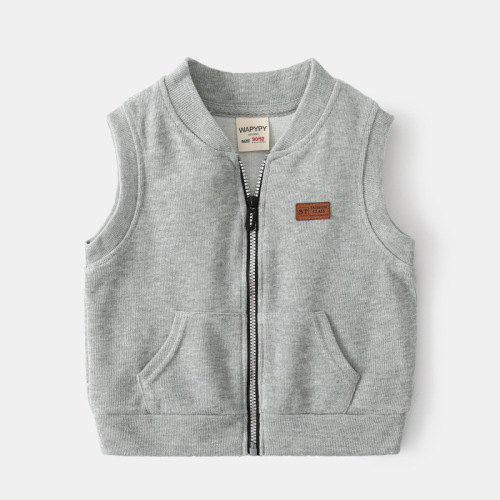 Kids' Vest, Korean-style Children's Clothing – Spring/Summer Collection, Baby Zip-up Jacket, Boys' Fashionable Waistcoat Top – Drop Shipping Available