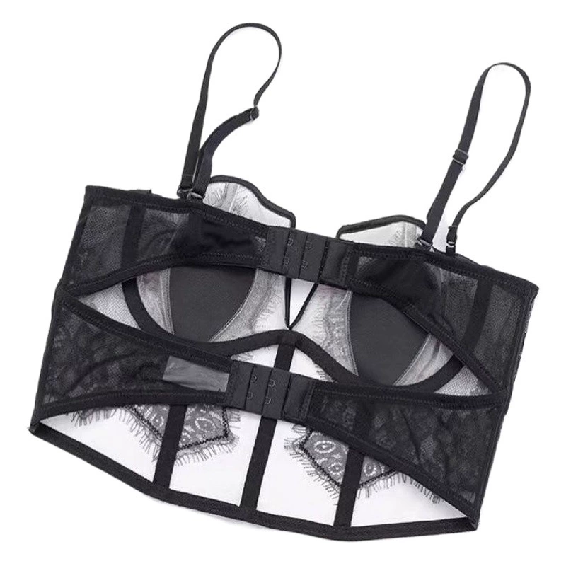 Французское нижнее белье женское тонкое ресницы кружевное нижнее белье мягкое стальное кольцо