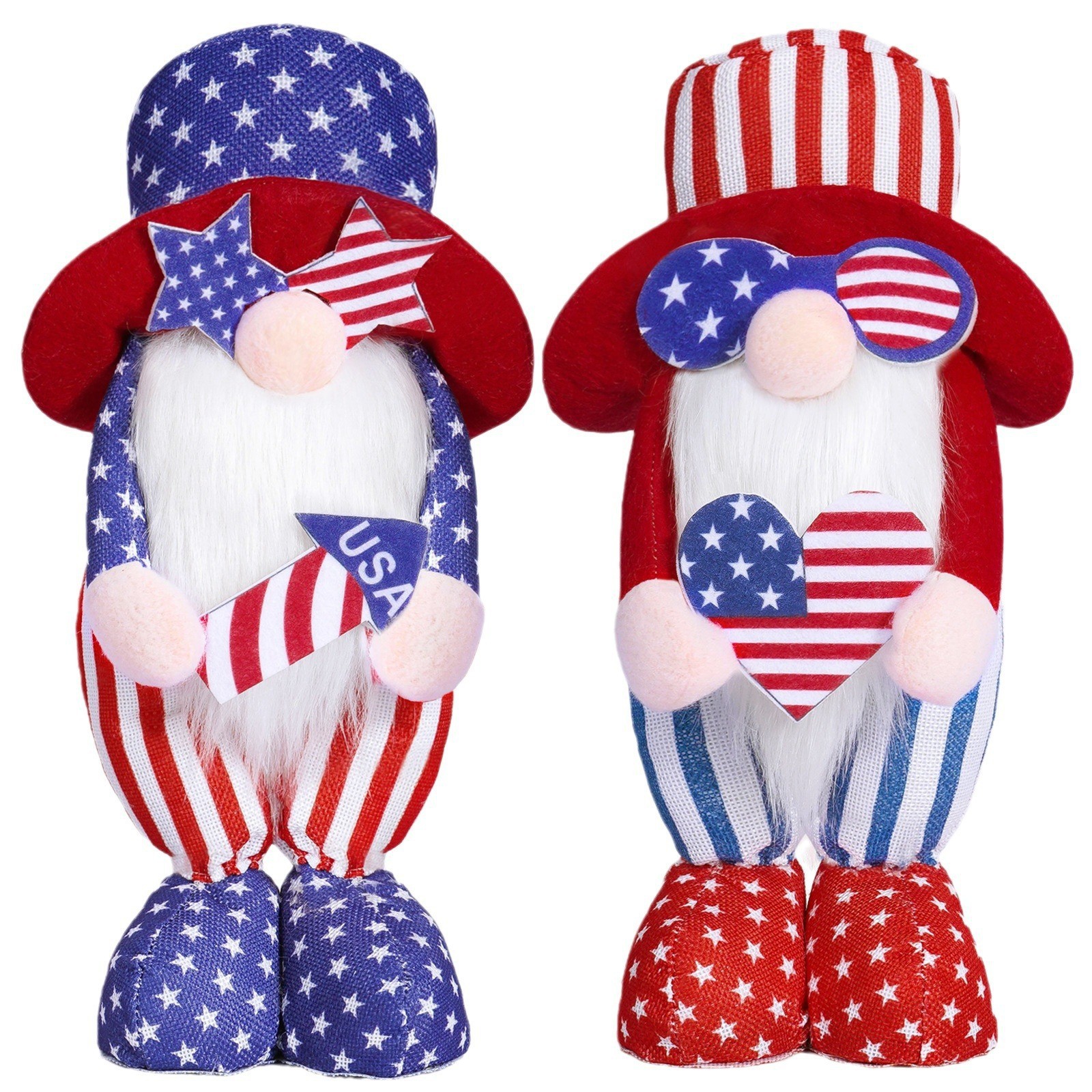 Muñeca sin cara transfronteriza Día de la Independencia de los Estados Unidos enana muñeca decoración regalo de vacaciones decoración
