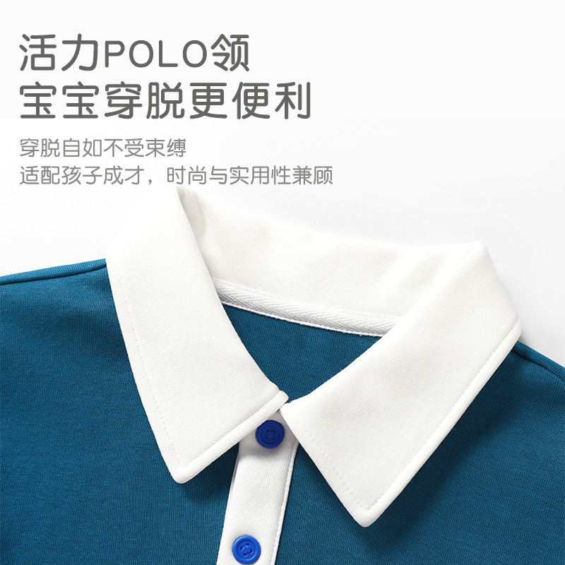 史努比男童卫衣春秋款2025新款儿童洋气POLO衫上衣宝宝婴幼儿秋装|undefined