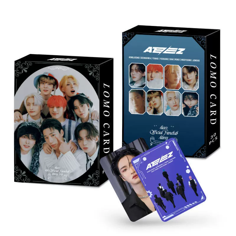 Spot 3r большая Lomo карта ATeez двойной -сторонний 30 карт коробка набор карта фото высокого разрешения поздравительная карта