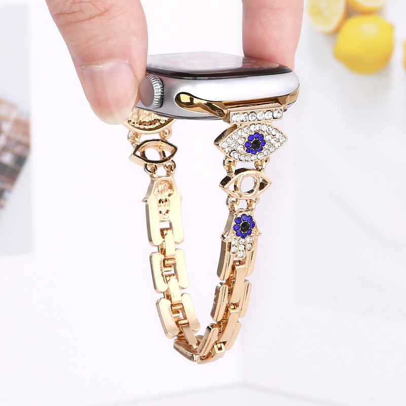 New Eyes Diamond Metal Strap For Apple Watch Wristband iwatch56789SE Strap New Eyes Diamond Metal Strap For Apple Watch Wristband iwatch56789SE Strap
