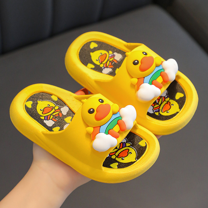 Children's Slippers Wholesale Boys and Girls Medium and Large Kidsren Baby 3D Cartoon Home Non-Slip Soft Bottom Summer Slippers