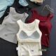 Autumn and Winter 6683 New Camisole Women's Embroidered Bow Top with Chest Pad Branding Warm Beautiful Back Slim Fit Trendy