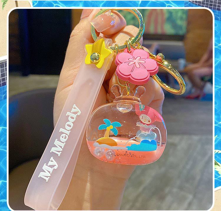 Cute Cartoon Character Pvc Arylic Alloy Printing Bag Pendant Keychain display picture 2