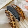 气质复古豹纹夹子竖夹