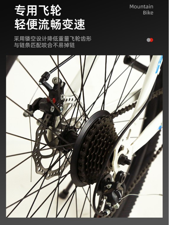 Bicicleta personalizada de montaña de 26 pulgadas con frenos de disco, bicicleta de montaña con cambios, bicicleta personalizada transfronteriza de 24 pulgadas, bicicleta todoterreno.