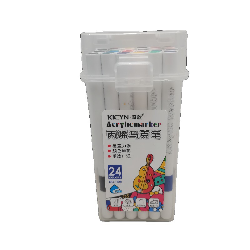 Marcador de acrílico pintado de arte infantil pintado de graffiti color opaco pincel de color plegable acuarela marcador