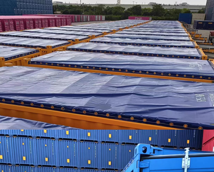 40OT海运开顶集装箱篷布框架箱储能柜防雨罩超高箱雨布20呎防水布-阿里巴巴