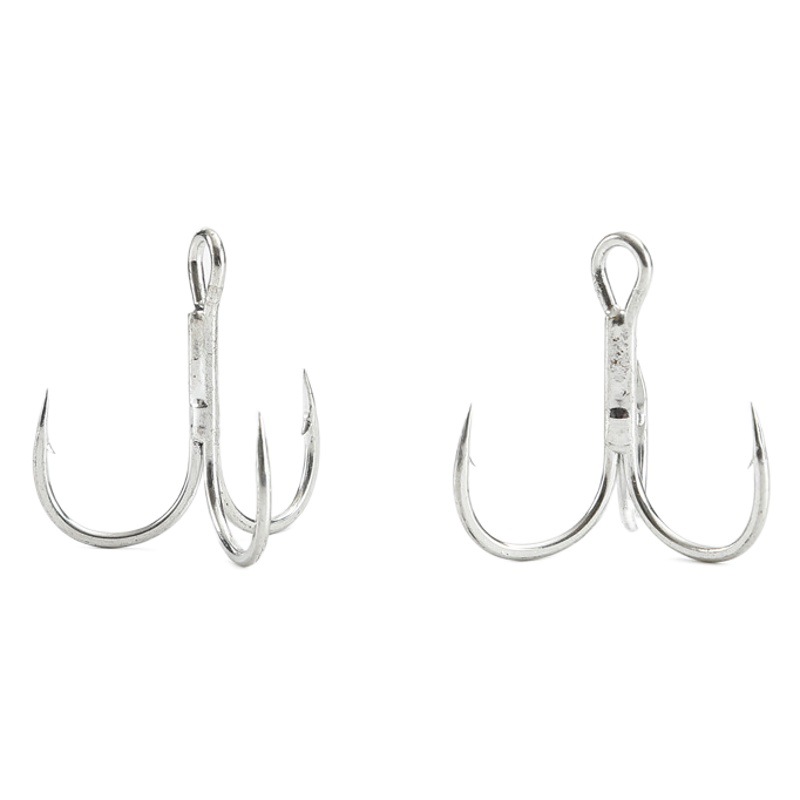 Lure Fishing Treble Hook with Blood Groove, Tin-Plated, Thickened, Three-Pronged with Barbs, Lure Fishing Triple Anchor Hook