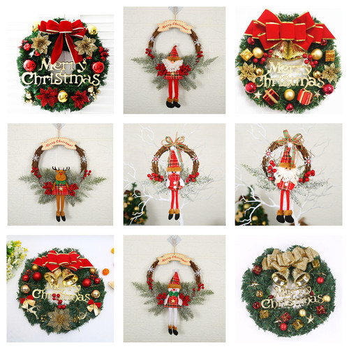 Hong Kong Love Christmas Decorations Garland Wreath Window Decoration Door Hanging Teng Bar Venue Decoration Christmas Wreath Wholesale