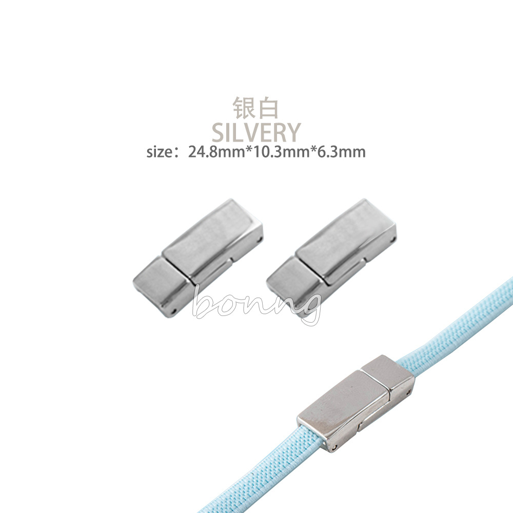 Botón magnético color galvanoplastia pintura suave para hornear para adaptarse a los deportes al aire libre sin cordones elásticos planos para adultos y niños