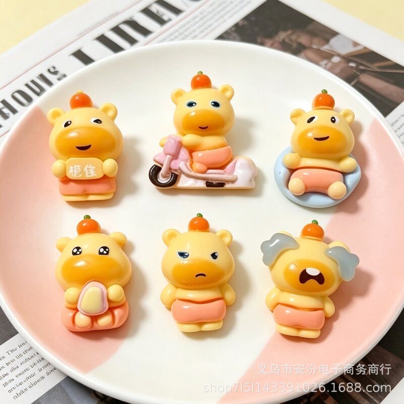 New Capybara Treasure Resin Accessories Doll Pendant Hot-Selling Phone Case Hairpin Clog Shoe Decoration Materials