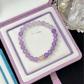 渐变紫晶金发晶白铜爆款饰品直播女款小红书同款手链手串