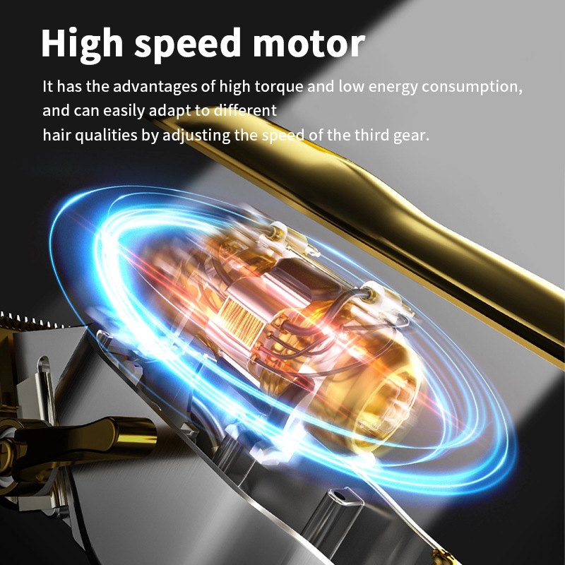 Cross-border full metal electric push shear LCD digital men's hair clipper salon powerful driving carving oil trimmer