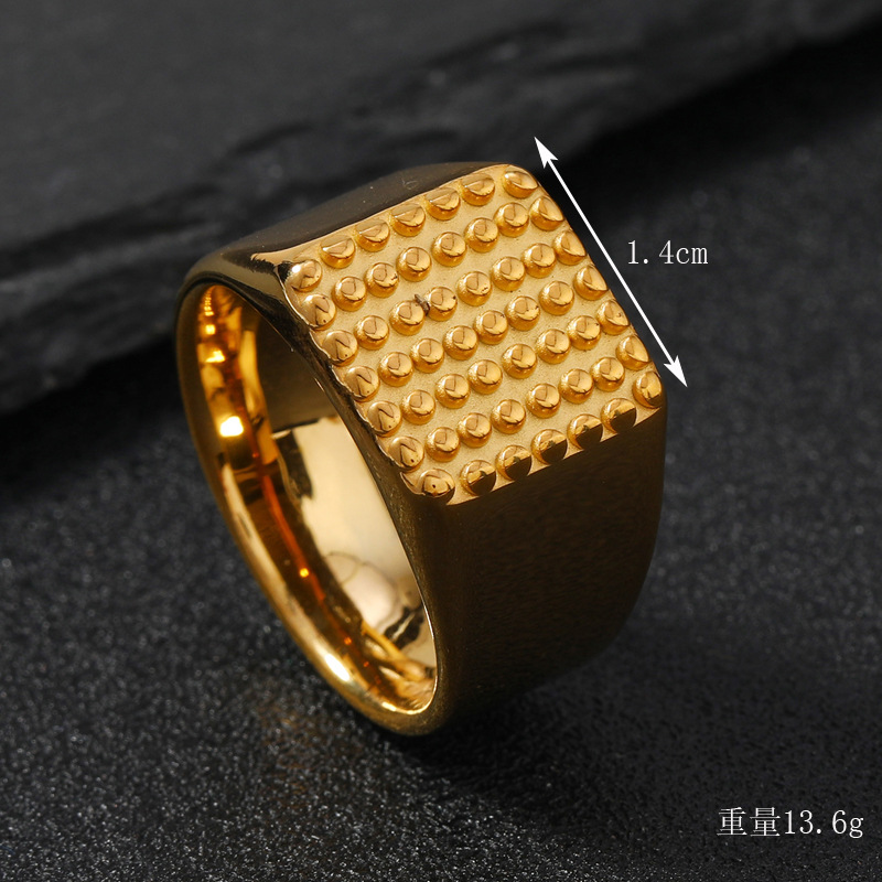 Golden, square, 14mm