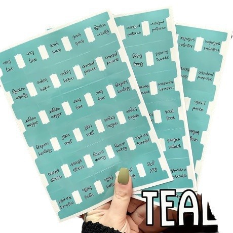 2024 Transfronterizo Prayer Bible Tabs Diseño cruzado Biblia Índice Etiqueta engomada