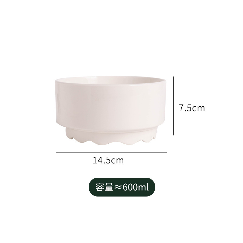 일정한 온도 가열 그릇-순수한 흰색 (600 ml)