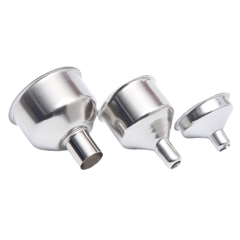 Suministro directo de embudo pequeño de acero inoxidable 201 botella de vinagre de aceite de pequeño diámetro especial botella de perfume jarra de vino mini embudo