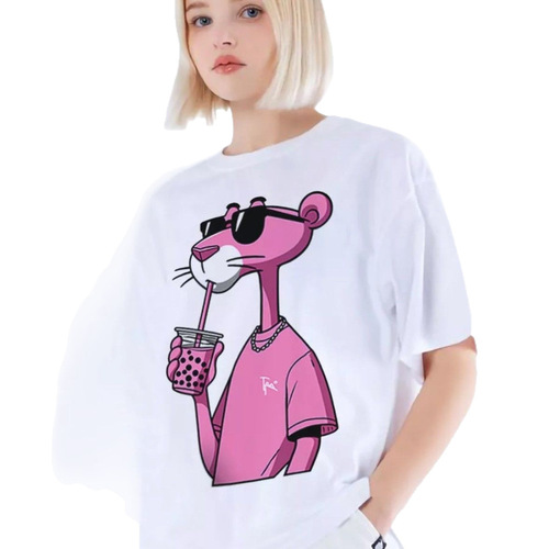100% pure cotton sweet and fresh floral print outerwear, youthful, loose and slimming, personalized casual and comfortable round neck short sleeve