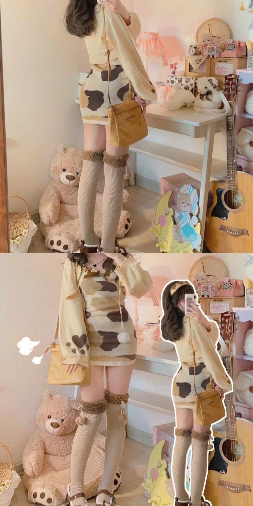 Close-up of Knitted Dress Set