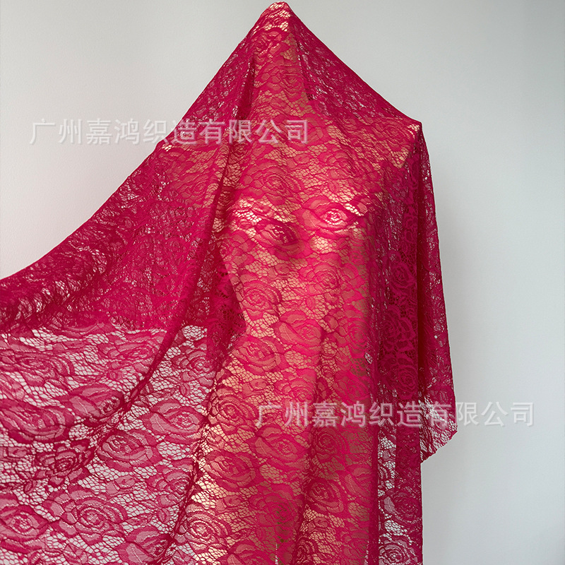 Tejido de encaje elástico de poliamonio 2026 tela de ropa de mujer para hacer falda, vestido, blusa, tela