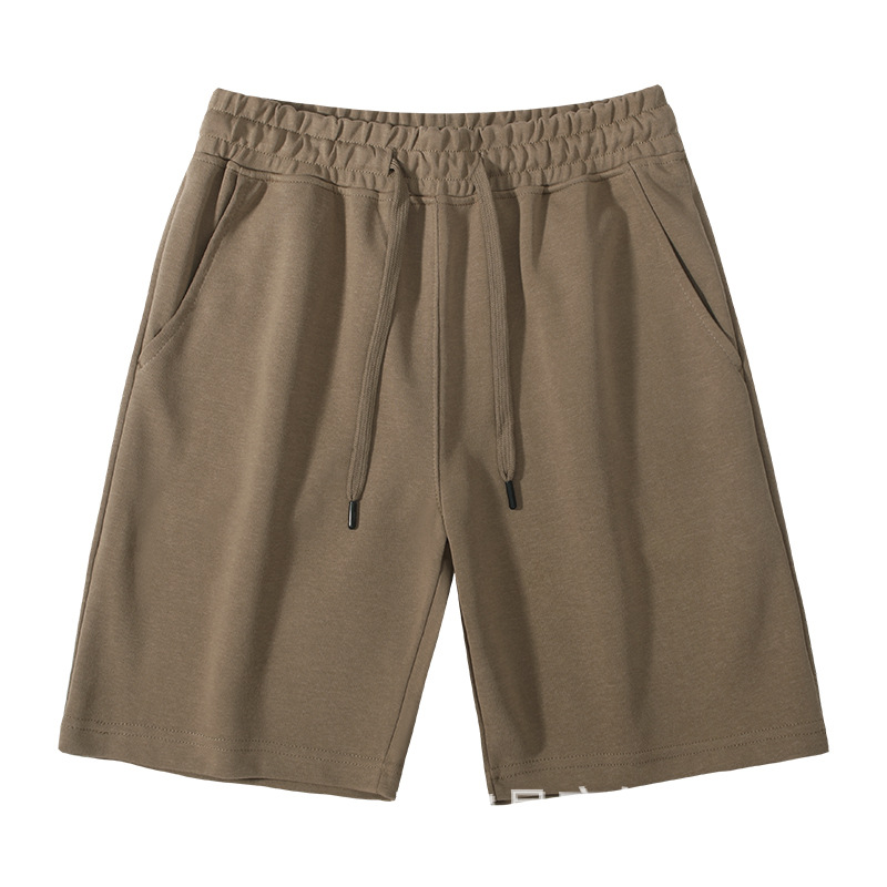 Coffee-colored cotton shorts