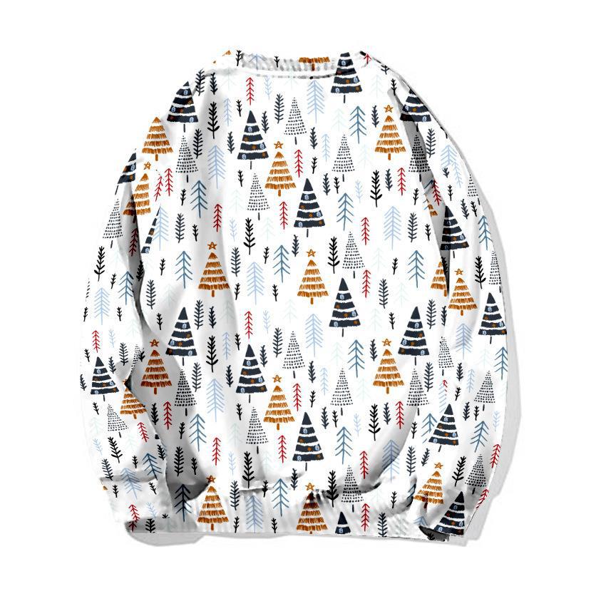 New 3d Printed Little Deer Sweater Loose Pullover Sweatshirt Christmas_voghion.com