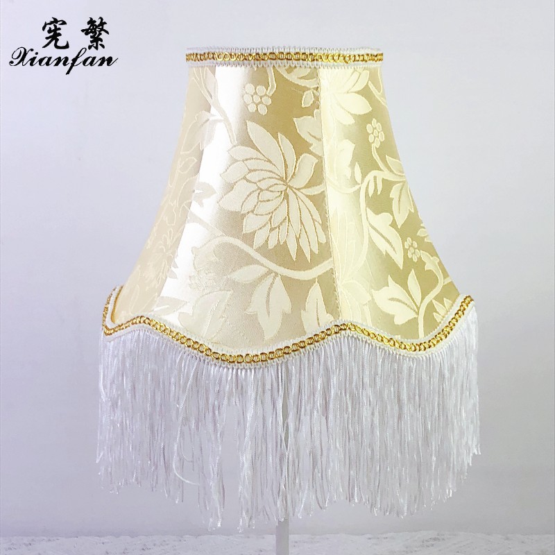Transfronterizo en stock tejido jacquard borla hecha a mano pantalla onda Shell sombreado hecho en casa DIY Europea vintage Retro