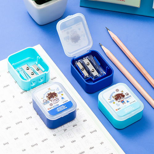 Hobby stationery co-branded Detective Conan Q version pencil sharpener small portable pencil sharpener student pencil sharpener