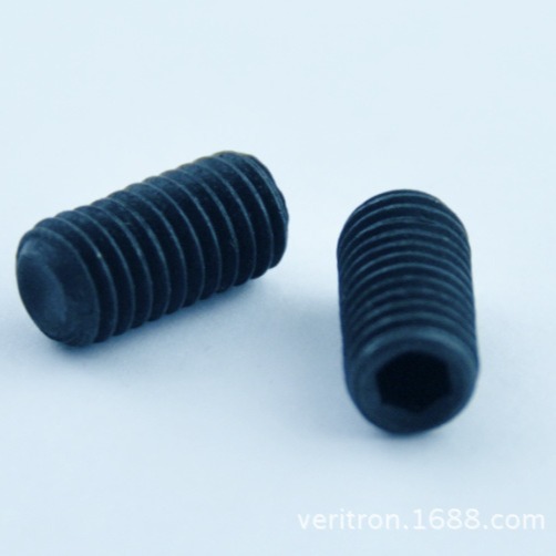 直销DIN916 凹端紧定螺钉 M10 内六角螺钉 碳钢12.9级 发黑