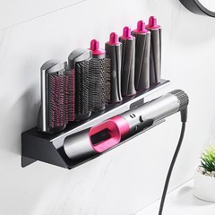 Dyson Hair Styler Storage Stand, No-Hole Wall Mount Hair Styling Tool Holder for Dyson Hair Dryer