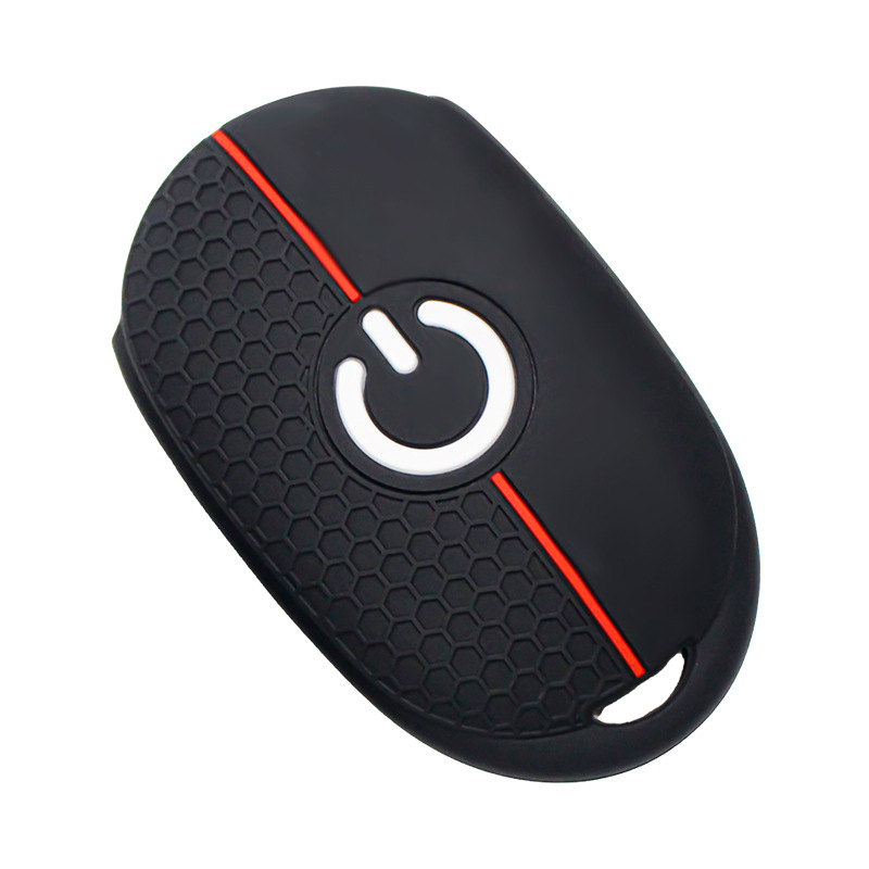 Suitable for Fiat 500E silicone car key set honeycomb pattern smart remote control factory straight hair can be wholesale