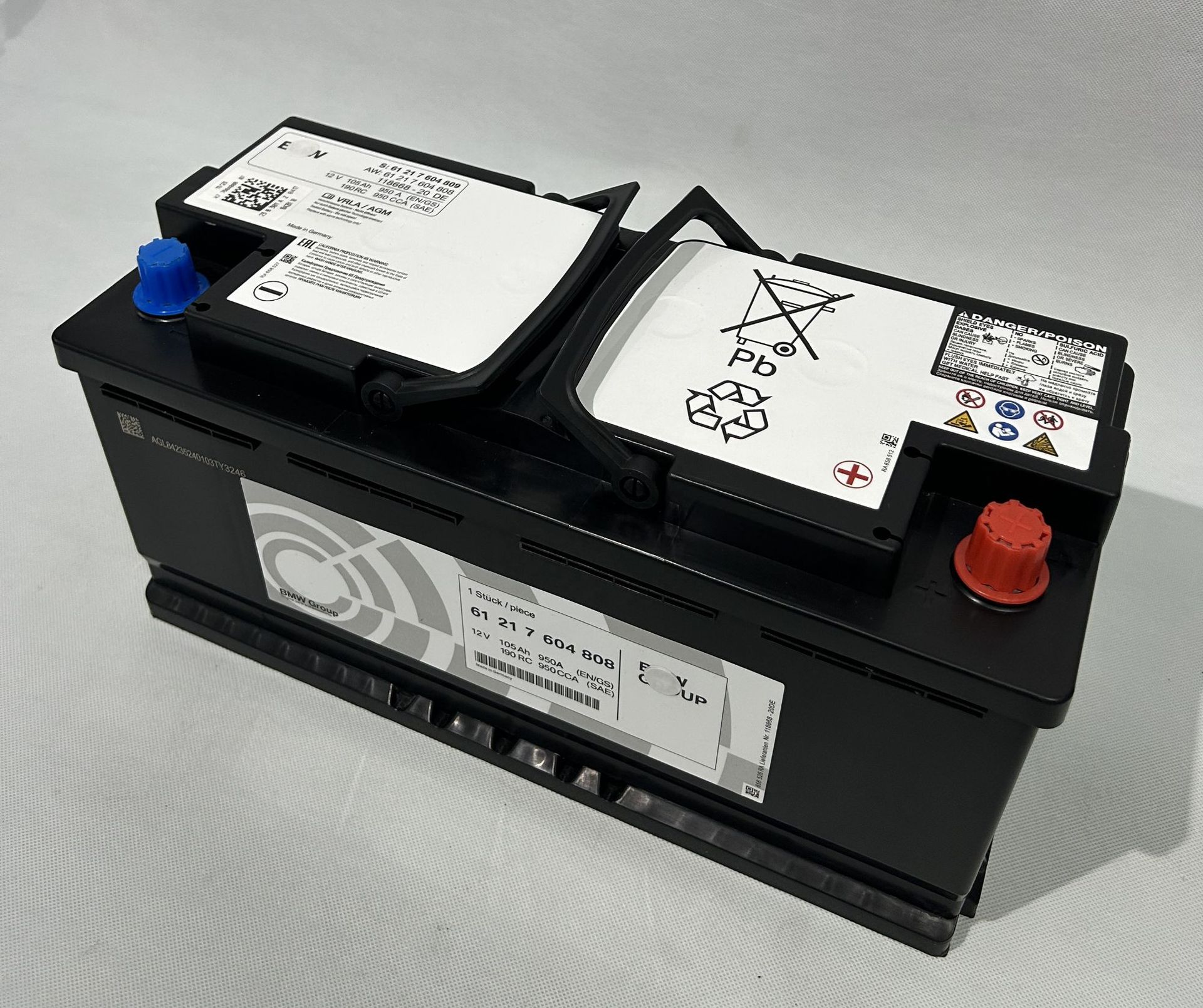 Compatible with BMW AGM105 start-stop battery, suitable for BMW 5 Series/7 Series/X Series batteries, and BMW 3 Series