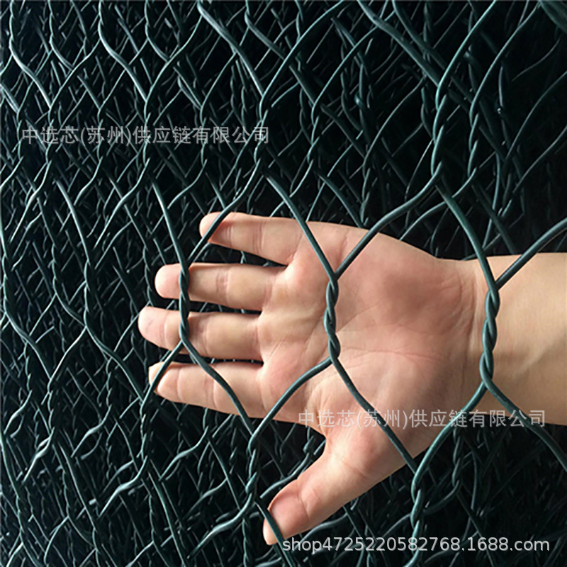 固滨格宾网垫石笼网笼绿滨格宾雷诺护垫防护河道铅丝箱笼锌铝合金