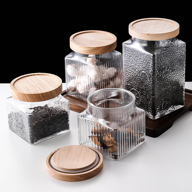 Tarro Hermético de Vidrio Transparente, Grado Alimenticio, para Té y Alimentos
