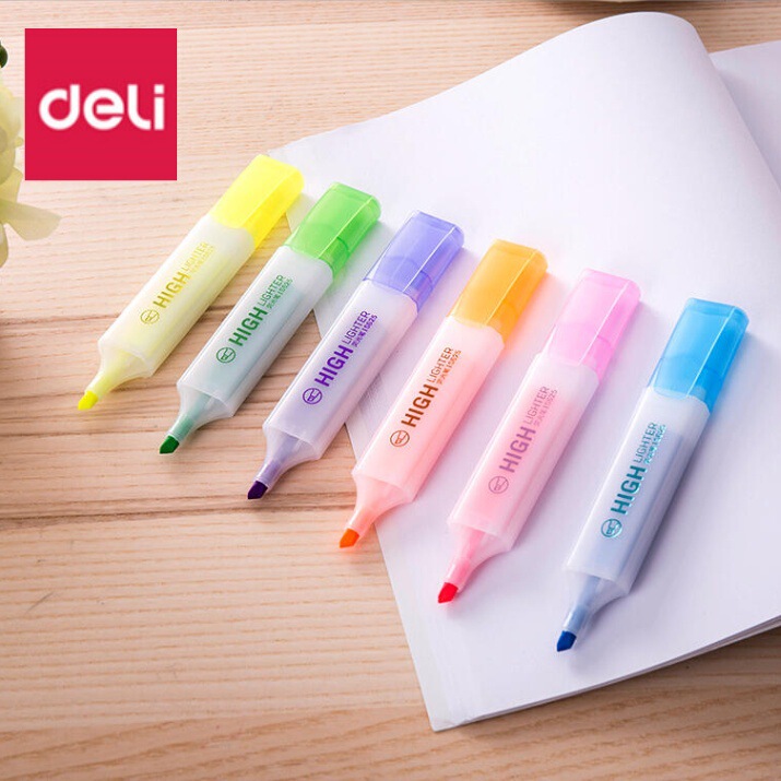 Deli S625 Highlighter Students Use Color Pen Marker Fluorescent Marker Rough Draw Key Notes 6 Colors Deli S625 Highlighter Students Use Color Pen Marker Fluorescent Marker Rough Draw Key Notes 6 Colors
