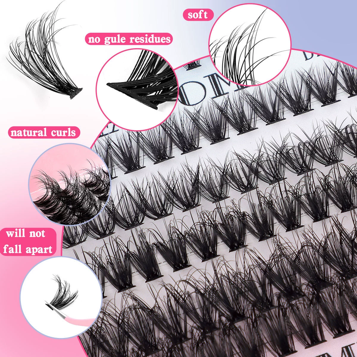False eyelashes, dense set, (Cross-border trading), separate tufts of eyelashes