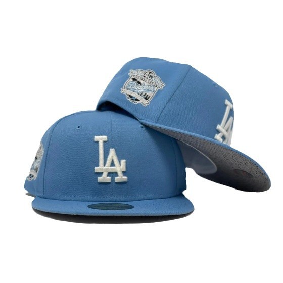 Sombreros de béisbol SOX completamente cerrados y no ajustables transfronterizos, a hombres y mujeres les gusta usar sombreros de ala plana de los Dodgers