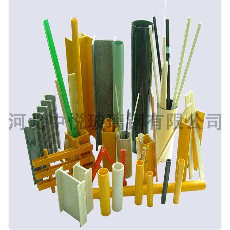 玻璃钢方管圆管角钢槽钢工字钢矩形管 FRP拉挤型材日字管生产厂家