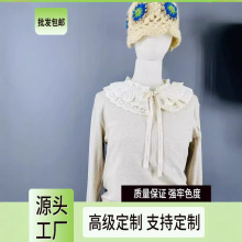 森女日系娃娃领打底衫T恤250g重磅彩棉弹力宽松美拉德混搭风格