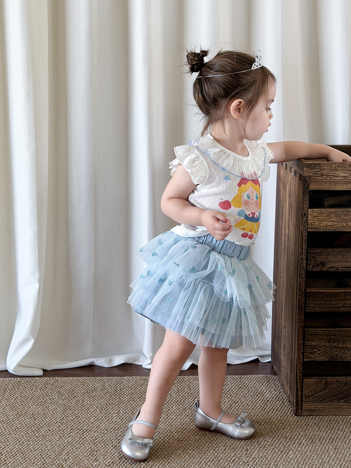 Caña de azúcar de pera ropa infantil niñas falda de mitad de verano delgada 2026 pastel de niños falda de pastel de estilo extranjero pantalón tipo A falda corta de bebé