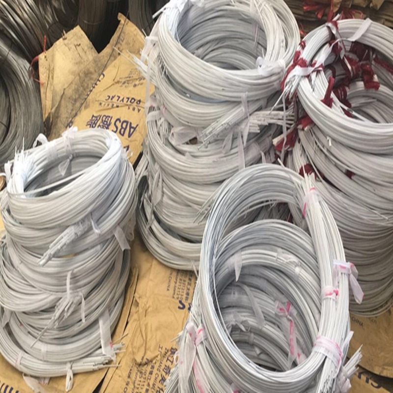 包塑扁钢丝  包胶扁钢丝,    帐篷包塑钢丝