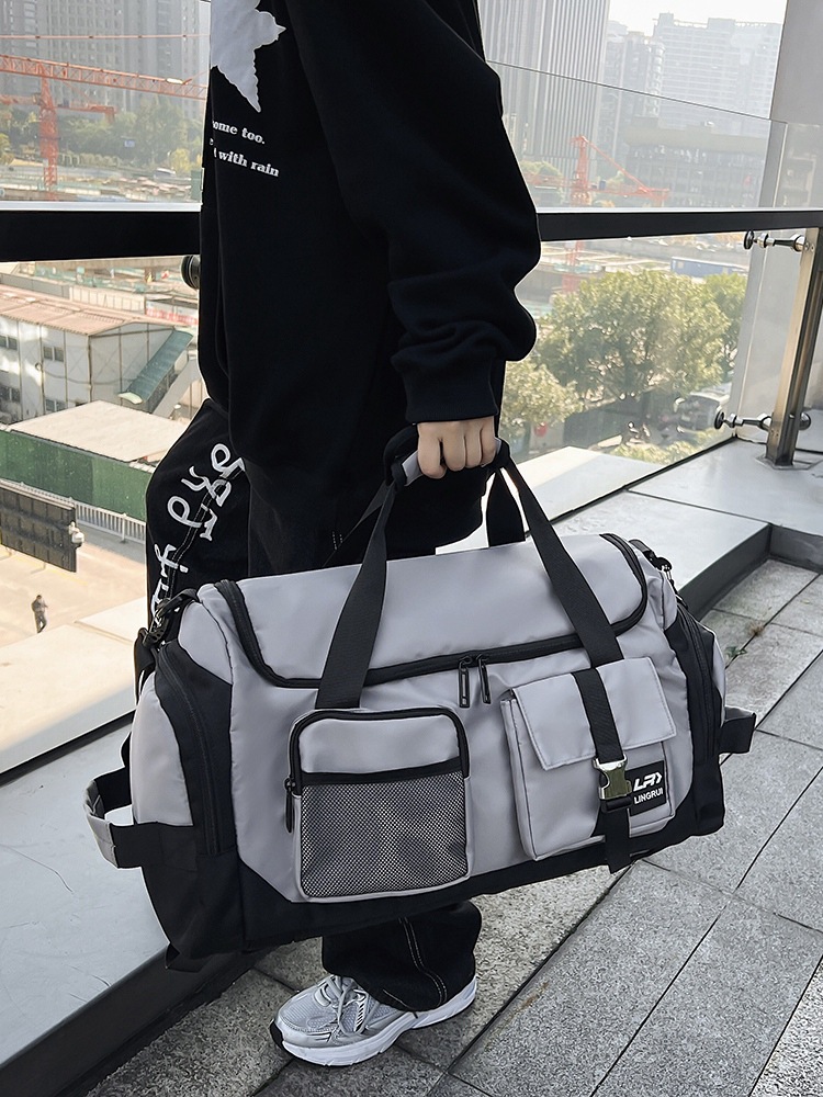 Seco y húmedo separación de la bolsa deportiva de fitness bolsa de equipaje mujer de gran capacidad portátil mochila de viaje de hombro bolsa de viaje corto hombre