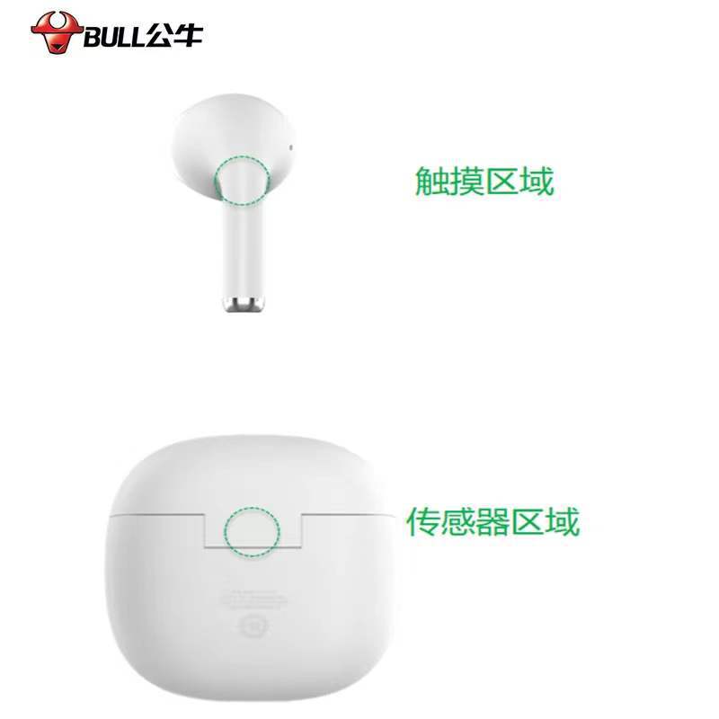 Venta al por mayor Toro auricular Bluetooth inalámbrico corriendo deportes juego Android inteligente reducción de ruido en la oreja entrega de auriculares