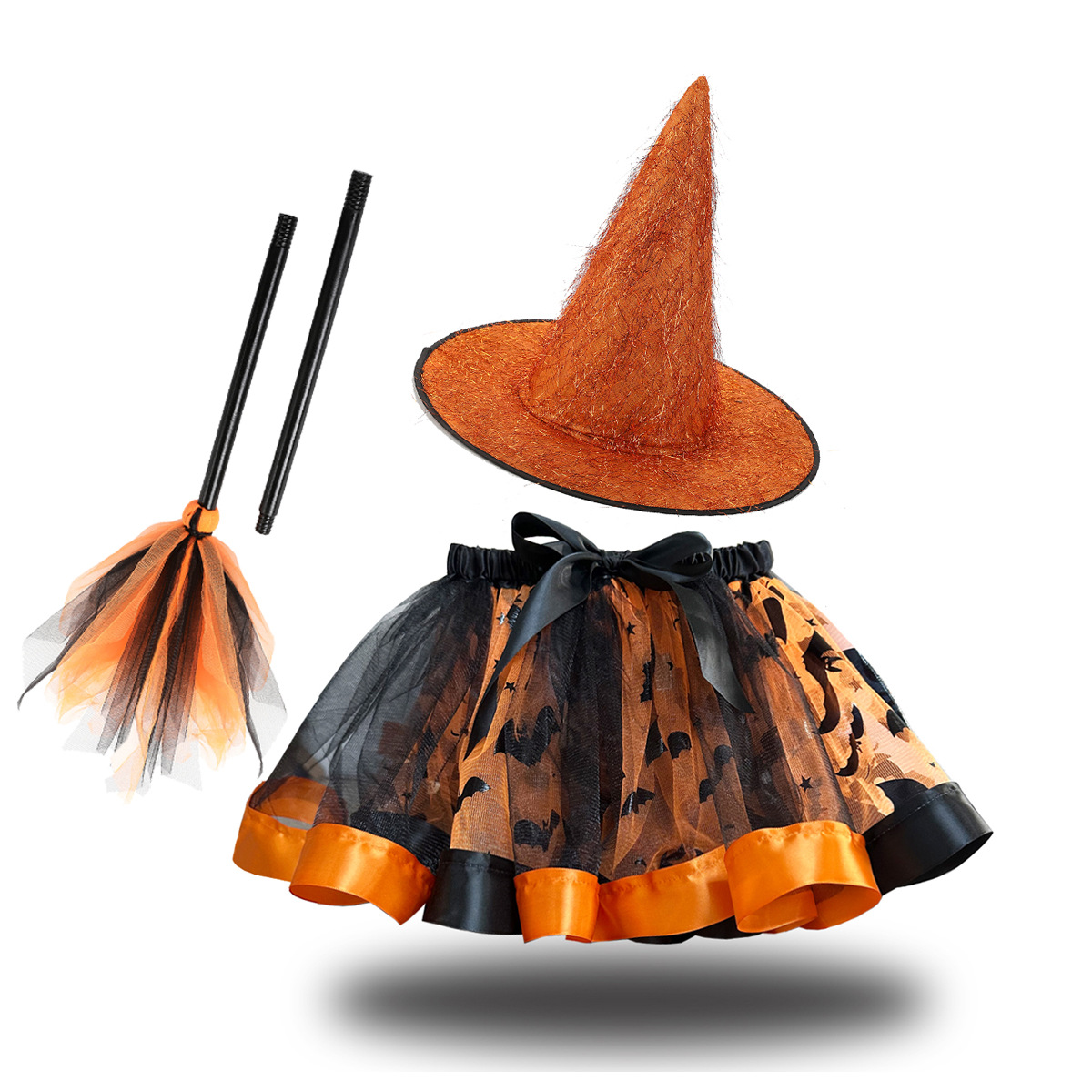23044+Liangshi Witch Hat+Orange Black Sweep