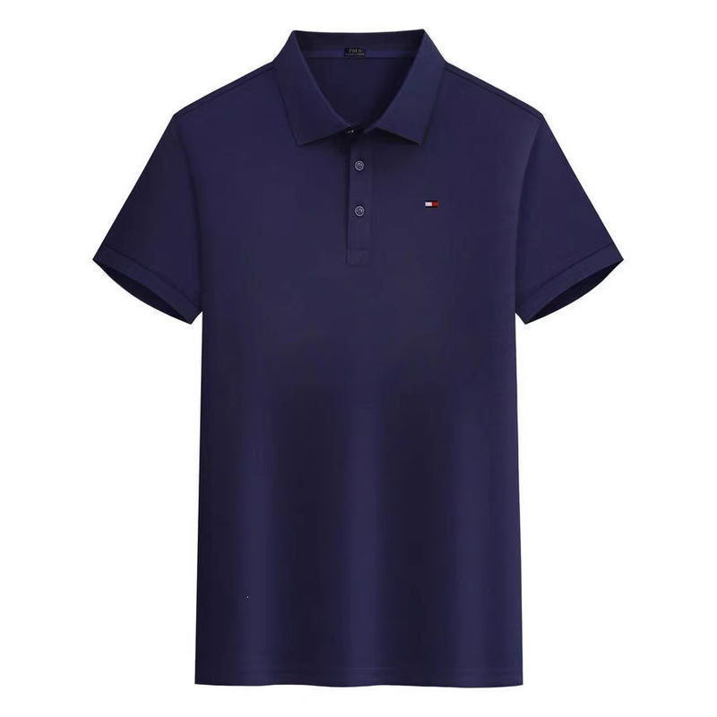 American Big Tommy Pure Cotton Summer Short-Sleeve Polo Shirt for Men, Turn-Down Collar, Business Casual, Breathable T-Shirt, Trendy Base Shirt American Big Tommy Pure Cotton Summer Short-Sleeve Polo Shirt for Men, Turn-Down Collar, Business Casual, Breathable T-Shirt, Trendy Base Shirt
